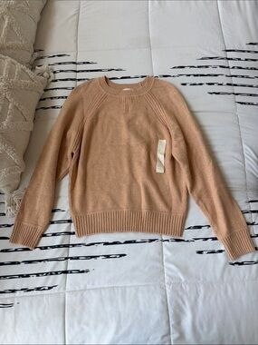 Universal Thread Women's Scoop Crew Sweater - Camel